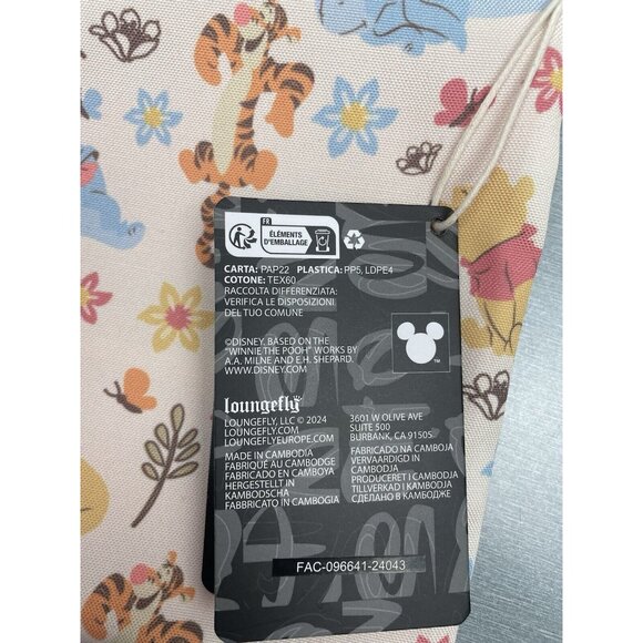 Loungefly Disney Winnie The Pooh Floral Passport Crossbody Bag - Picture 4 of 11